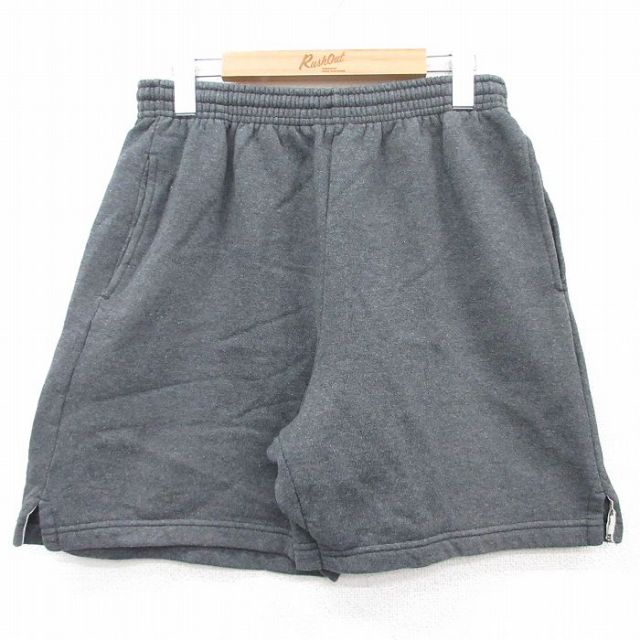 【50%OFF】W32★古着 ウィルソン ショート スウェット パンツ ショーツ メンズ 00年代 00s 無地 濃グレー 霜降り 25jun23 中古 ボトムス 短パン ショーパン