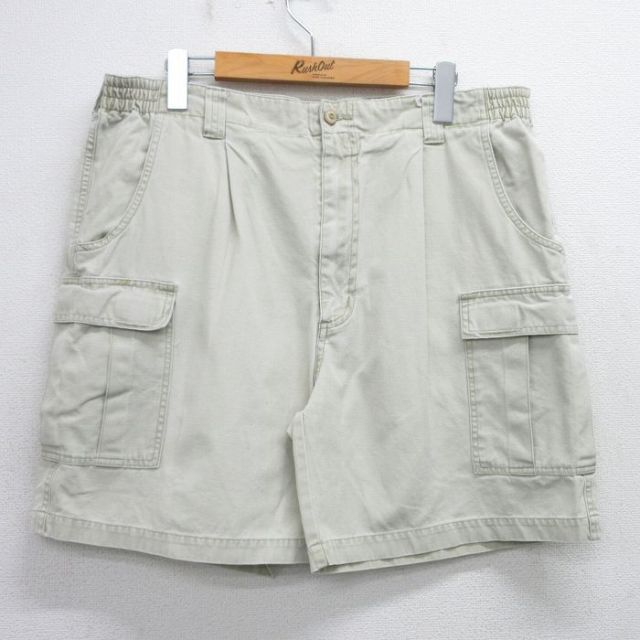 【50%OFF】W36 ショートカーゴパンツ ダック地 ベージュ | 古着