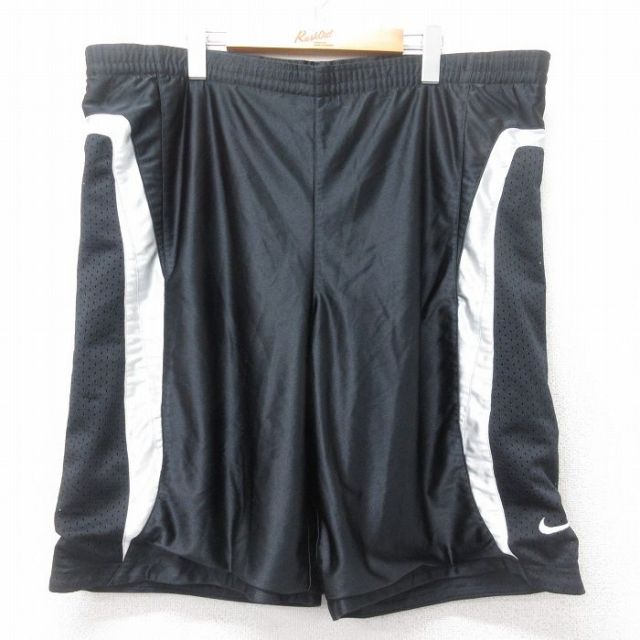【50%OFF】W39★古着 ナイキ NIKE ショート イージー パンツ ショーツ メンズ ワンポイントロゴ 大きいサイズ 黒他 ブラック 25jun26 中古 ボトムス 短パン ショーパン