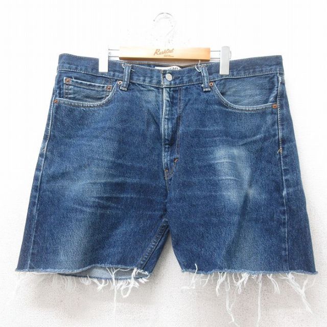 リーバイス505 ショートパンツ ヒゲ ネイビー W40 | 古着