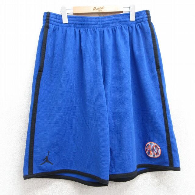 W36★古着 ショート トレーニング パンツ ショーツ メンズ 00年代 00s エアジョーダン マイケルジョーダン 青 ブルー 25jul01 中古 ボトムス 短パン ショーパン