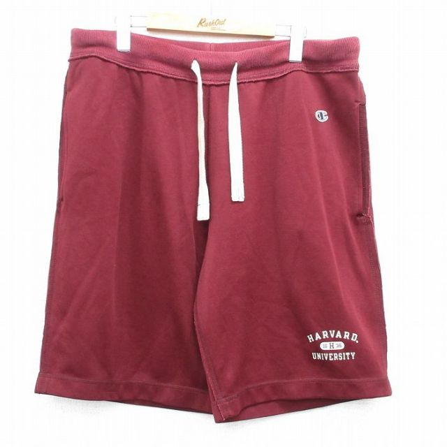 W38★古着 チャンピオン champion ショート スウェット パンツ ショーツ メンズ ハーバード エンジ 25jul03 中古 ボトムス 短パン ショーパン