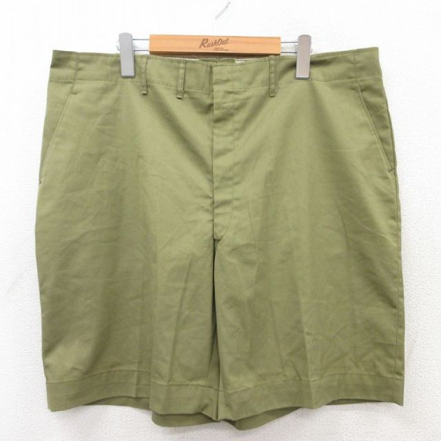 【50%OFF】W40★古着 ビンテージ ショート ボーイスカウト パンツ ショーツ メンズ 70年代 70s 大きいサイズ タロン 緑 グリーン 【spe】 25jul05 中古 ボトムス 短パン ショーパン