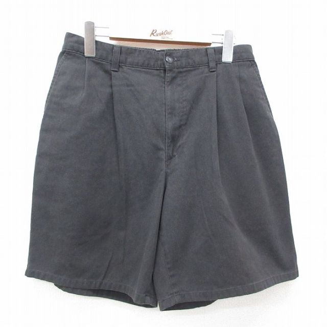 W33★古着 ショート パンツ ショーツ メンズ 80年代 80s タロン 黒 ブラック 【spe】 25jul07 中古 ボトムス 短パン ショーパン ハーフ