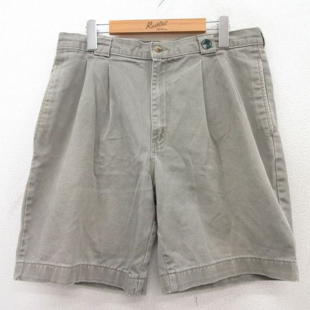 【50%OFF】W34★古着 ダックヘッド ショート パンツ ショーツ メンズ グレー系 25jul17 中古 ボトムス 短パン ショーパン ハーフ