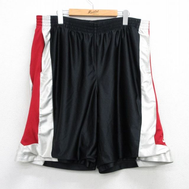 【20%OFF】W41★古着 ナイキ NIKE ショート トレーニング パンツ ショーツ メンズ ワンポイントロゴ 大きいサイズ 黒他 ブラック 25jul17 中古 ボトムス 短パン ショーパン