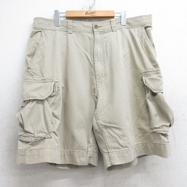 W36★古着 ラルフローレン Ralph Lauren ブランド ショート チノ パンツ ショーツ チノパン メンズ コットン ベージュ カーキ 25jul18 中古 ボトムス 短パン ショーパン