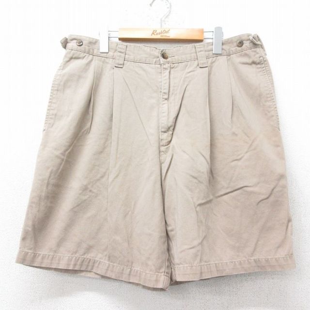 W37★古着 ドッカーズ ショート パンツ ショーツ メンズ 00年代 00s 濃ベージュ カーキ 25jul18 中古 ボトムス 短パン ショーパン ハーフ