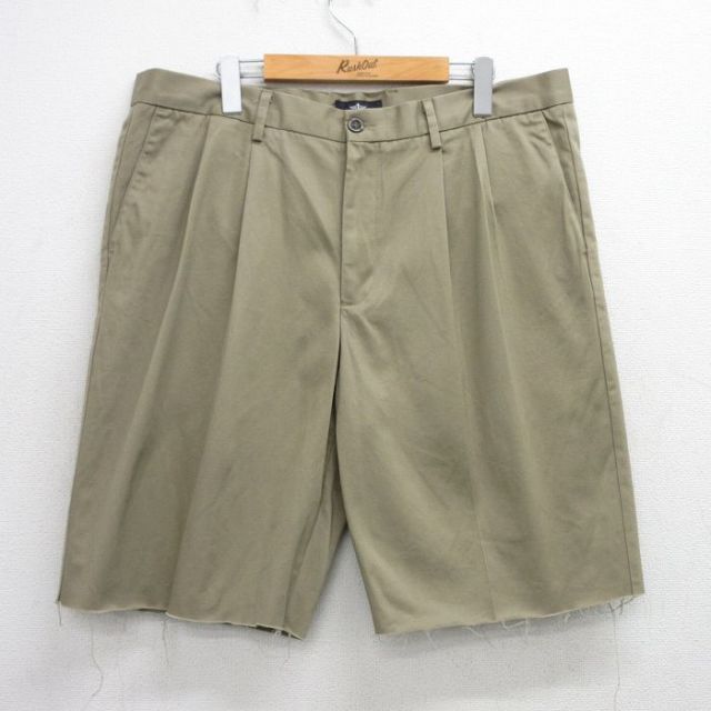 W39★古着 ドッカーズ ショート パンツ ショーツ メンズ コットン ベージュ系 カーキ 25jul23 中古 ボトムス 短パン ショーパン ハーフ