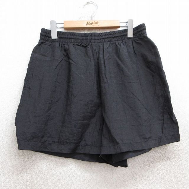 W35★古着 ベーシックエディションズ ショート トレーニング パンツ ショーツ メンズ 90年代 90s 無地 黒 ブラック 25jul30 中古 ボトムス 短パン ショーパン