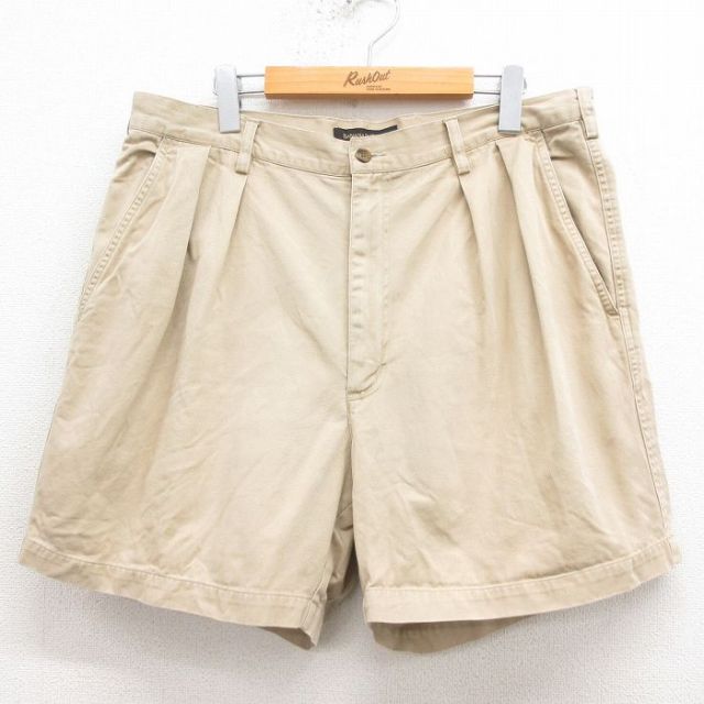 W35★古着 バナナリパブリック BANANA REPUBLIC ショート チノ パンツ チノパン ショーツ メンズ コットン ベージュ カーキ 25aug06 中古 ボトムス 短パン ショーパン