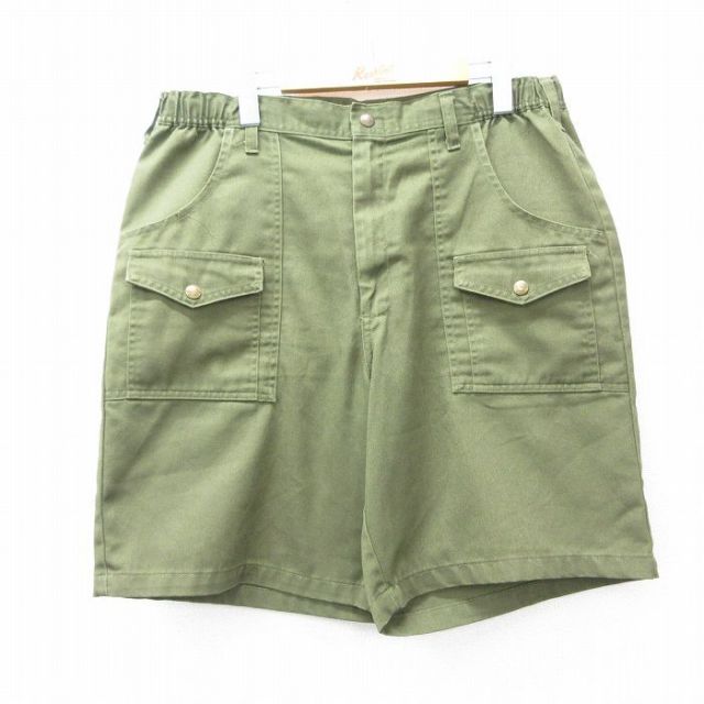 【50%OFF】W35★古着 ショート ボーイスカウト ブッシュ パンツ ショーツ メンズ 90年代 90s USA製 濃緑 グリーン 25aug20 中古 ボトムス 短パン ショーパン