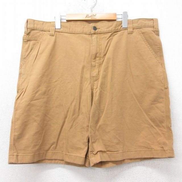 【50%OFF】W42★古着 カーハート Carhartt ショート パンツ ショーツ メンズ 大きいサイズ 茶系 ブラウン 25aug28 中古 ボトムス 短パン ショーパン ハーフ