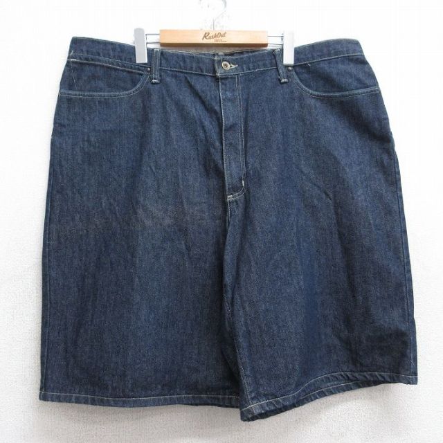 W42★古着 ラルフローレン Ralph Lauren ポロジーンズ ブランド ショート パンツ ショーツ メンズ 大きいサイズ コットン 濃紺 ネイビー デニム 【spe】 25sep03 中古 ボトムス 短パン ショーパン ハーフ