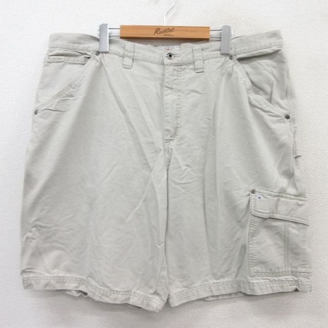 W41★古着 コロンビア COLUMBIA ショート ペインター パンツ ショーツ メンズ 00年代 00s ダック地 大きいサイズ コットン 薄グレー系 25sep03 中古 ボトムス 短パン ショーパン