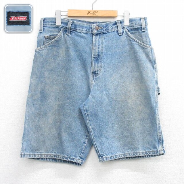 【20%OFF】ディッキーズ ショートペインターパンツ ネイビー 実寸W34 | 古着
