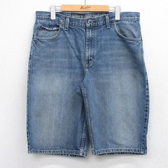 ディッキーズ ショートペインターパンツ ヒゲ ネイビー 実寸W35 | 古着