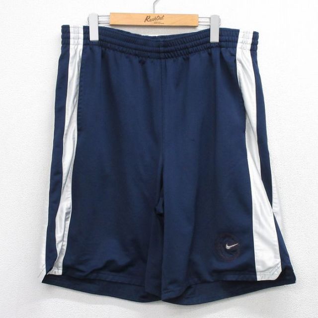 ナイキ 00s ショートパンツ ワンポイントロゴ ネイビー 実寸W39 | 古着