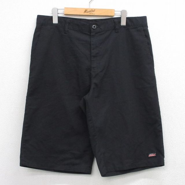ディッキーズ ショートワークパンツ ブラック 実寸W34 | 古着