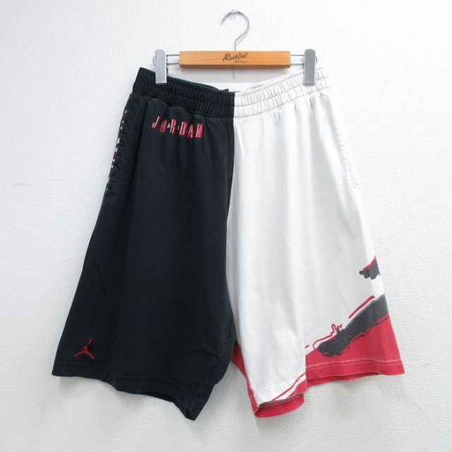 エアジョーダン ハーフパンツ マイケルジョーダン ブラック 実寸W32 | 古着