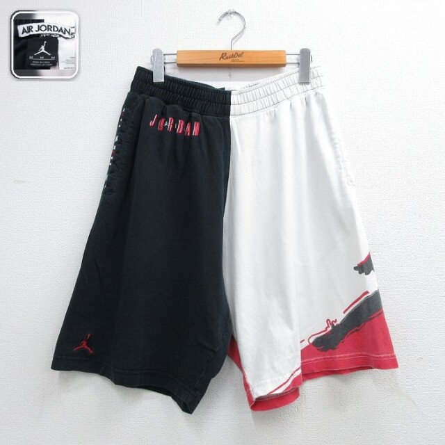 エアジョーダン ハーフパンツ マイケルジョーダン ブラック 実寸W32 | 古着
