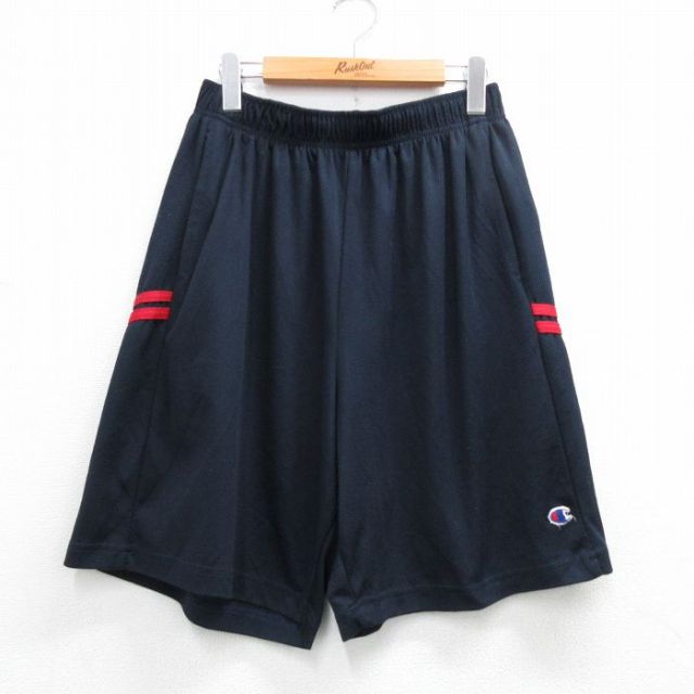 チャンピオン ショートパンツ ワンポイントロゴ ネイビー メンズW33相当 | 古着
