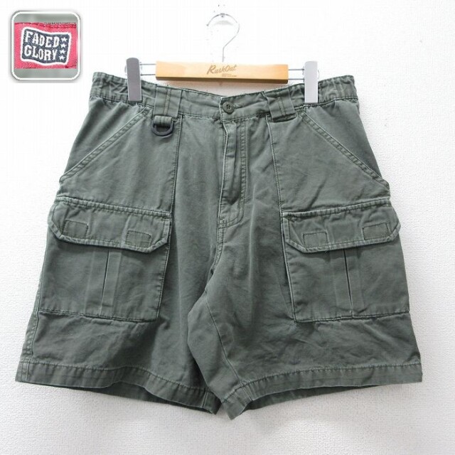 FADED GLORY ショートパンツ グリーン 実寸W32 | 古着