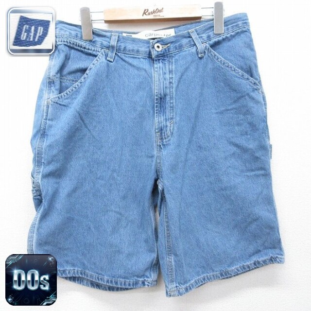 【20%OFF】ギャップ 00s ショートペインターパンツ ネイビー 実寸W31 | 古着