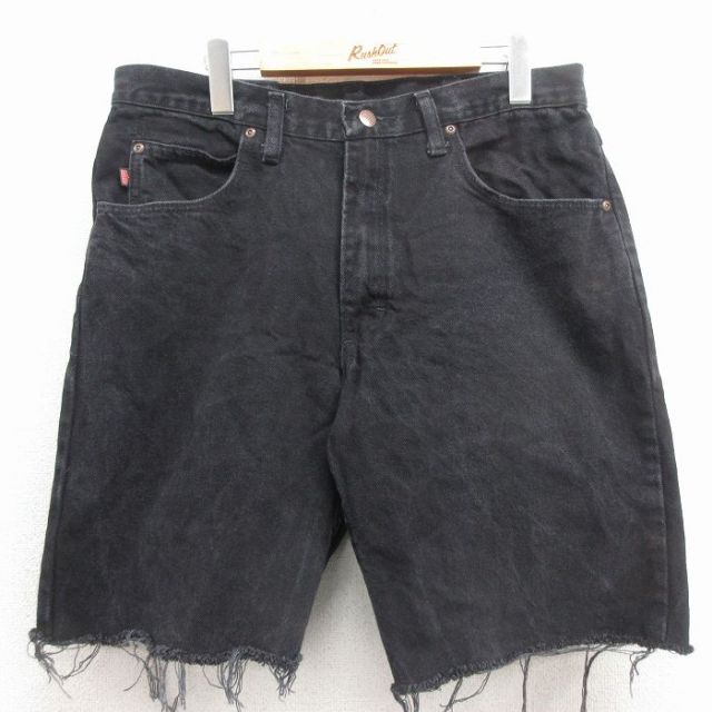 レッドキャップ ショートパンツ デニム ブラック 実寸W34 | 古着