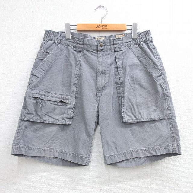 レッドヘッド ショートパンツ リップストップ グレー 実寸W31 | 古着