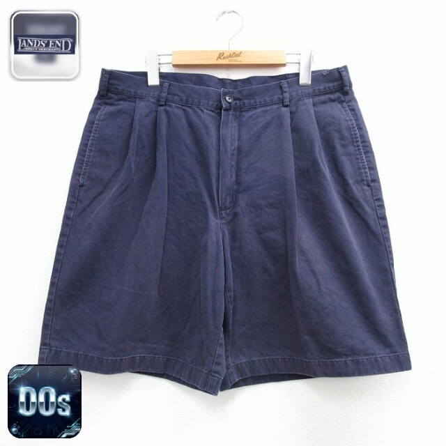 【20%OFF】ランズエンド 00s ショートパンツ ネイビー 実寸W33 | 古着