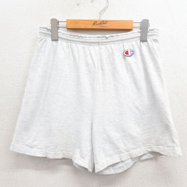 チャンピオン 80s ショートパンツ ワンポイントロゴ グレー 実寸W35 | 古着