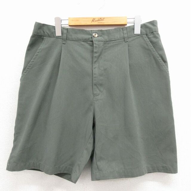 ピューリタン 00s ショートパンツ 濃グリーン 実寸W34 | 古着