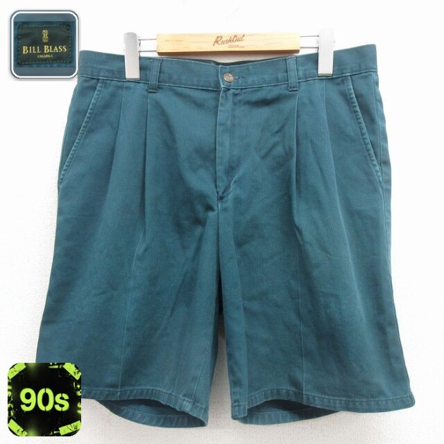 【20%OFF】90s ショートパンツ タロン グリーン 実寸W35 | 古着