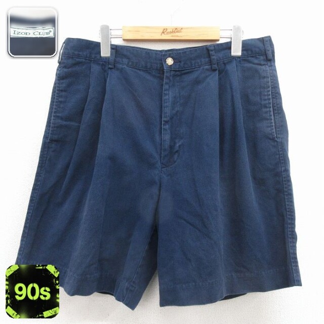 IZOD 90s ショートパンツ ネイビー 実寸W36 | 古着