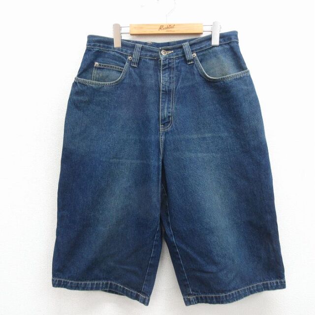 ROCAWEAR ハーフペインターパンツ ネイビー 実寸W34 | 古着
