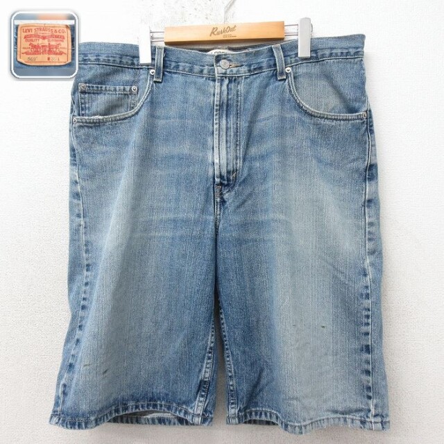 リーバイス569 ハーフパンツ ヒゲ ネイビー 実寸W37 | 古着