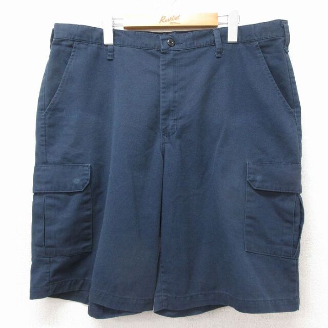レッドキャップ 00s ハーフワークカーゴパンツ ネイビー 実寸W38 | 古着