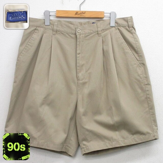 ベーシックエディションズ 90s ショートパンツ ベージュ 実寸W36 | 古着
