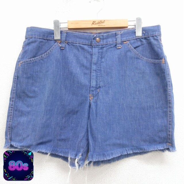 【20%OFF】80s ショートパンツ ネイビー 実寸W34 | 古着