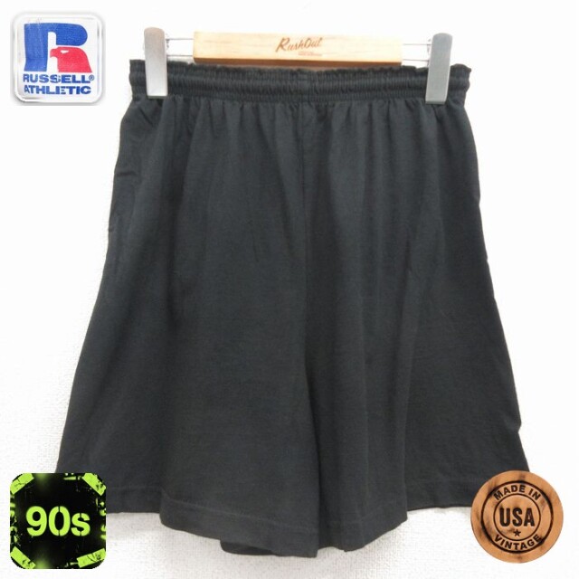 ラッセル 90s ショートパンツ ブラック 実寸W32 | 古着