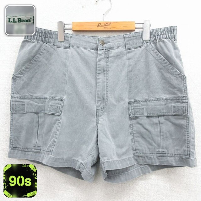 【20%OFF】エルエルビーン 90s ショートパンツ グレー 実寸W38 | 古着