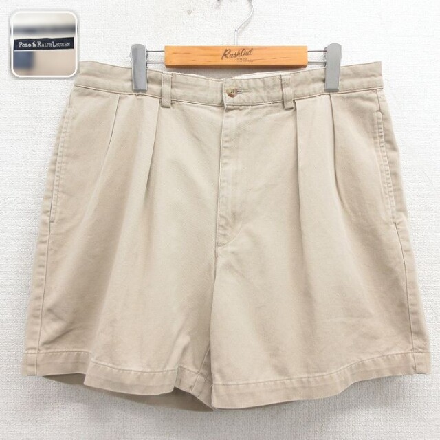 【20%OFF】ラルフローレン ショートチノパンツ ベージュ 実寸W34 | 古着