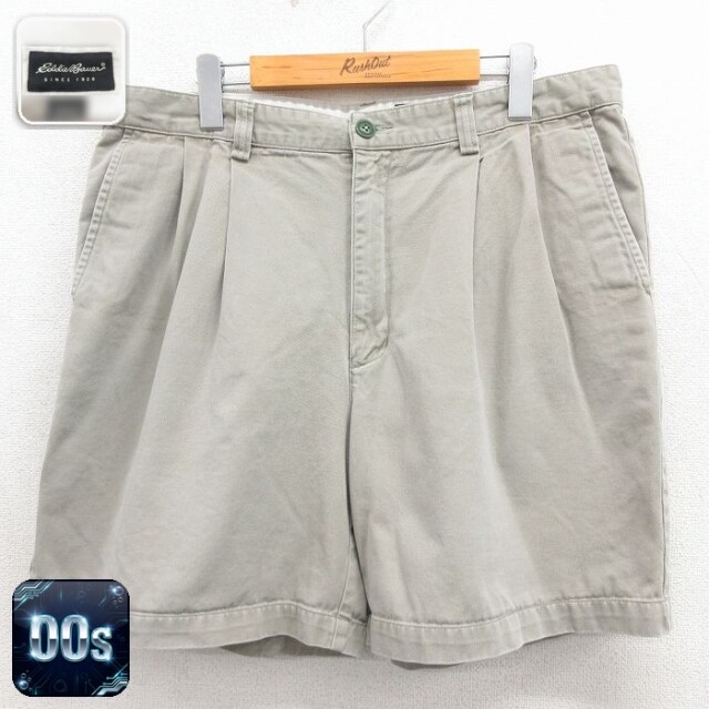 【20%OFF】エディーバウアー 00s ショートチノパンツ ベージュ 実寸W36 | 古着