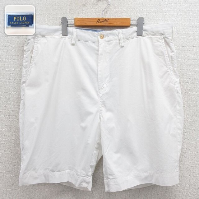 ラルフローレン ショートチノパンツ ワンポイントロゴ ホワイト 実寸W41 | 古着