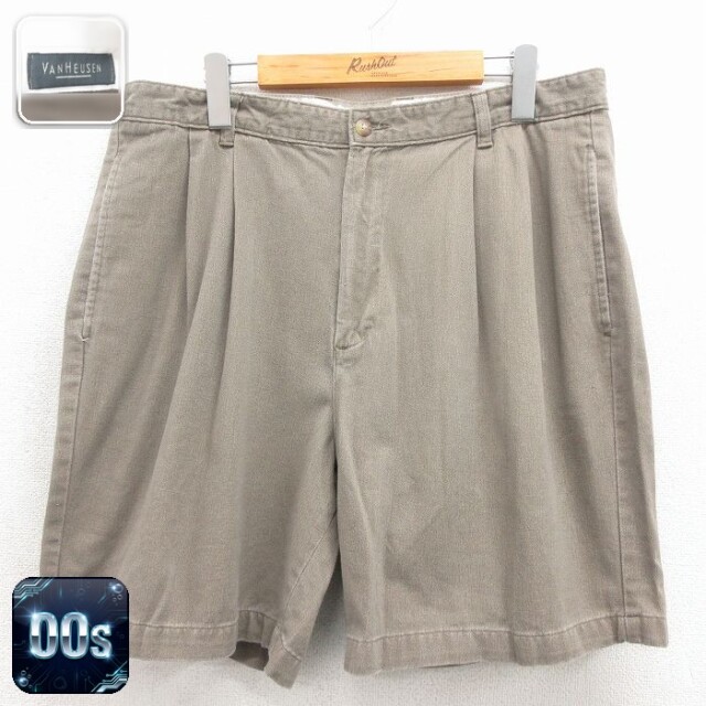 【20%OFF】バンヒューセン 00s ショートパンツ タロン ベージュ 実寸W35 | 古着