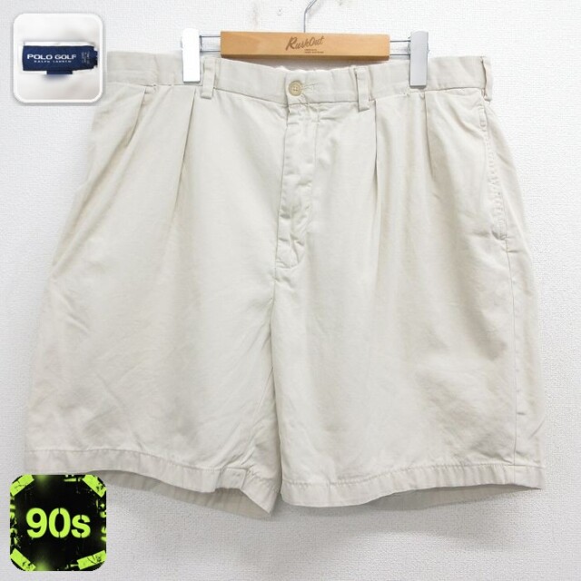 【20%OFF】ラルフローレン 90s ショートパンツ FAIRWAY ベージュ 実寸W38 | 古着