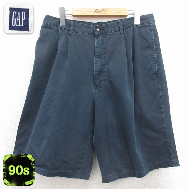 【20%OFF】ギャップ 90s ショートパンツ ネイビー 実寸W33 | 古着