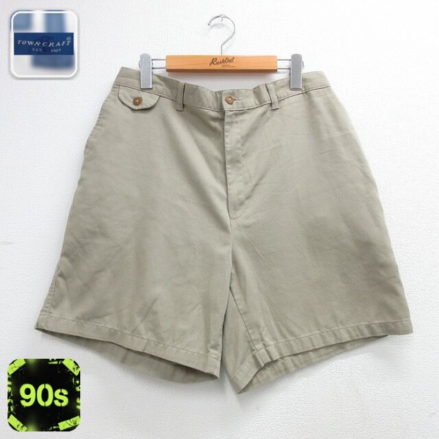 タウンクラフト 90s ショートパンツ カーキ 実寸W35 | 古着