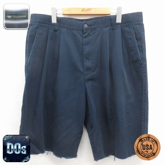 【20%OFF】ドッカーズ 00s ハーフパンツ ネイビー 実寸W38 | 古着